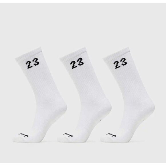 Jordan Essential Crew 3 Pack Socks Dri-Fit White - Picture 1 of 7